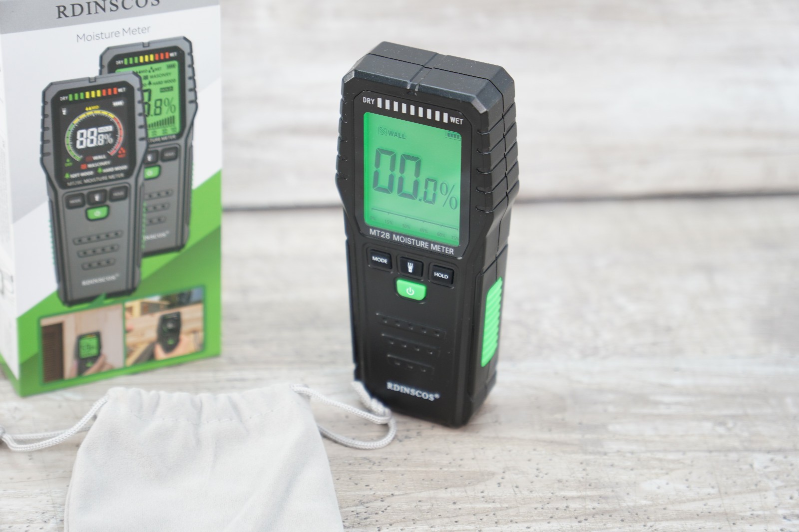 New RDINSCOS Digital Wood Moisture Meter Pinless Type