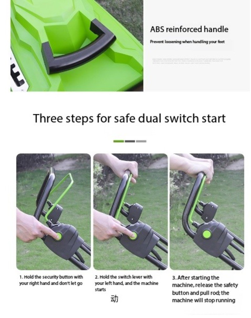 Weed Trimmer Wonder: Electric Lawn Mower, Push-Type, Compact for Home Use