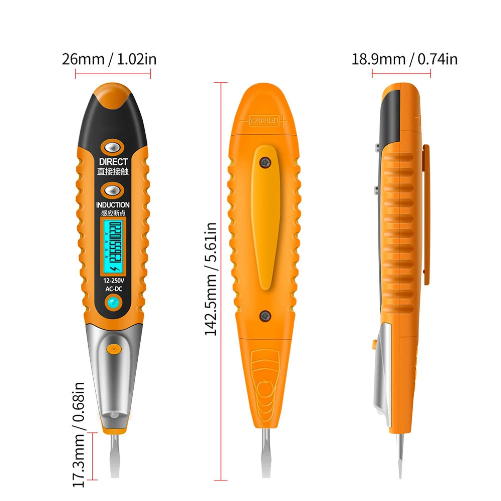 Voltage Electric Tester Volt Detector Test Pen AC DC Non-Contact Sensor 12-1000V