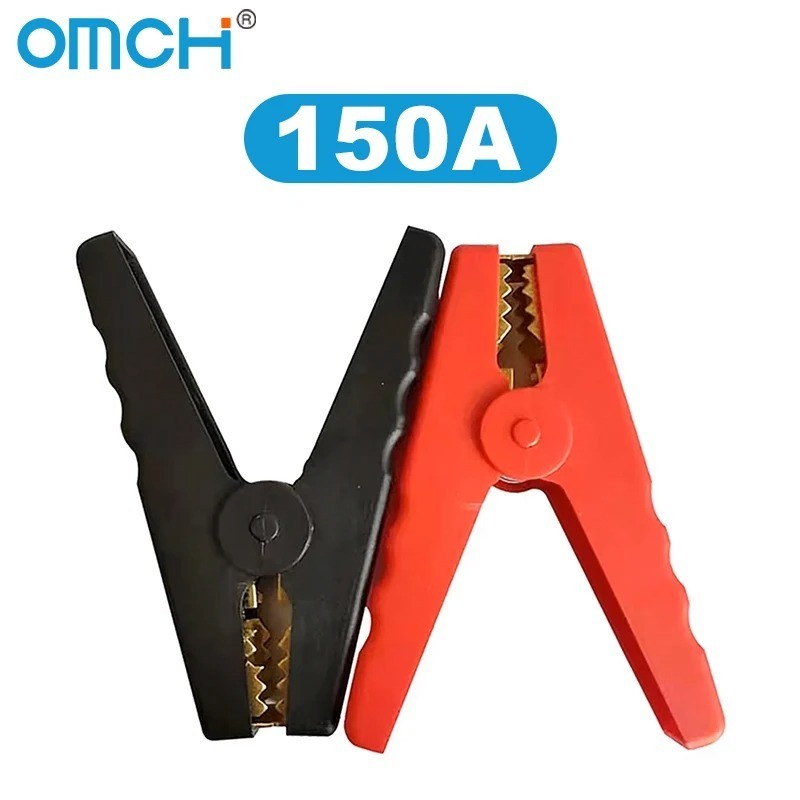 2PCS Car Alligator Clips Crocodile Clip Battery Test Clamps 100A Red Black