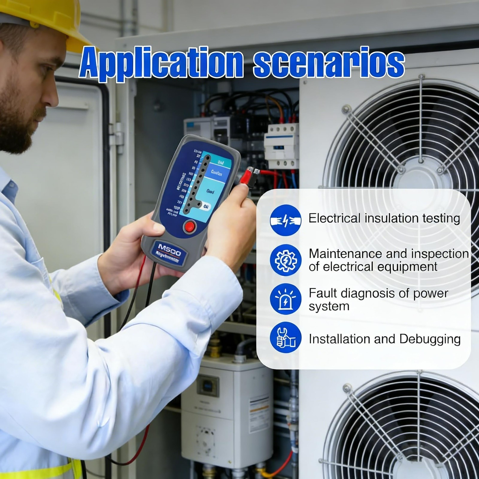M500 Insulation Resistance Tester Megohmmeter for Quick Fault Detection