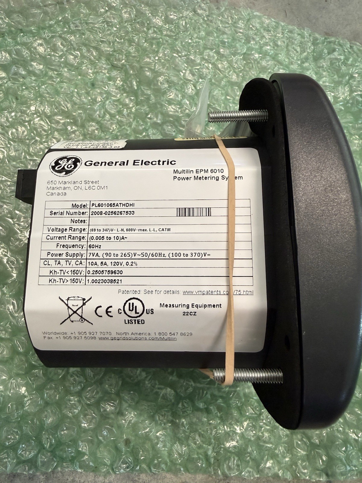 General Electric PL601065ATHDHI EPM 6010 Power Metering System – Electrical