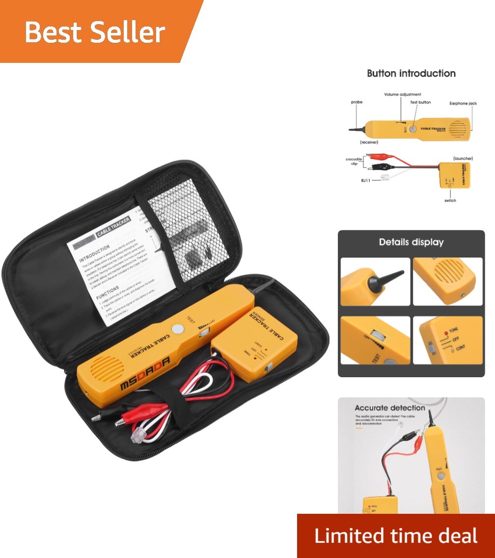 Electric Cable Tracing and Testing Kit – Precision Wire Tracer for Technicians