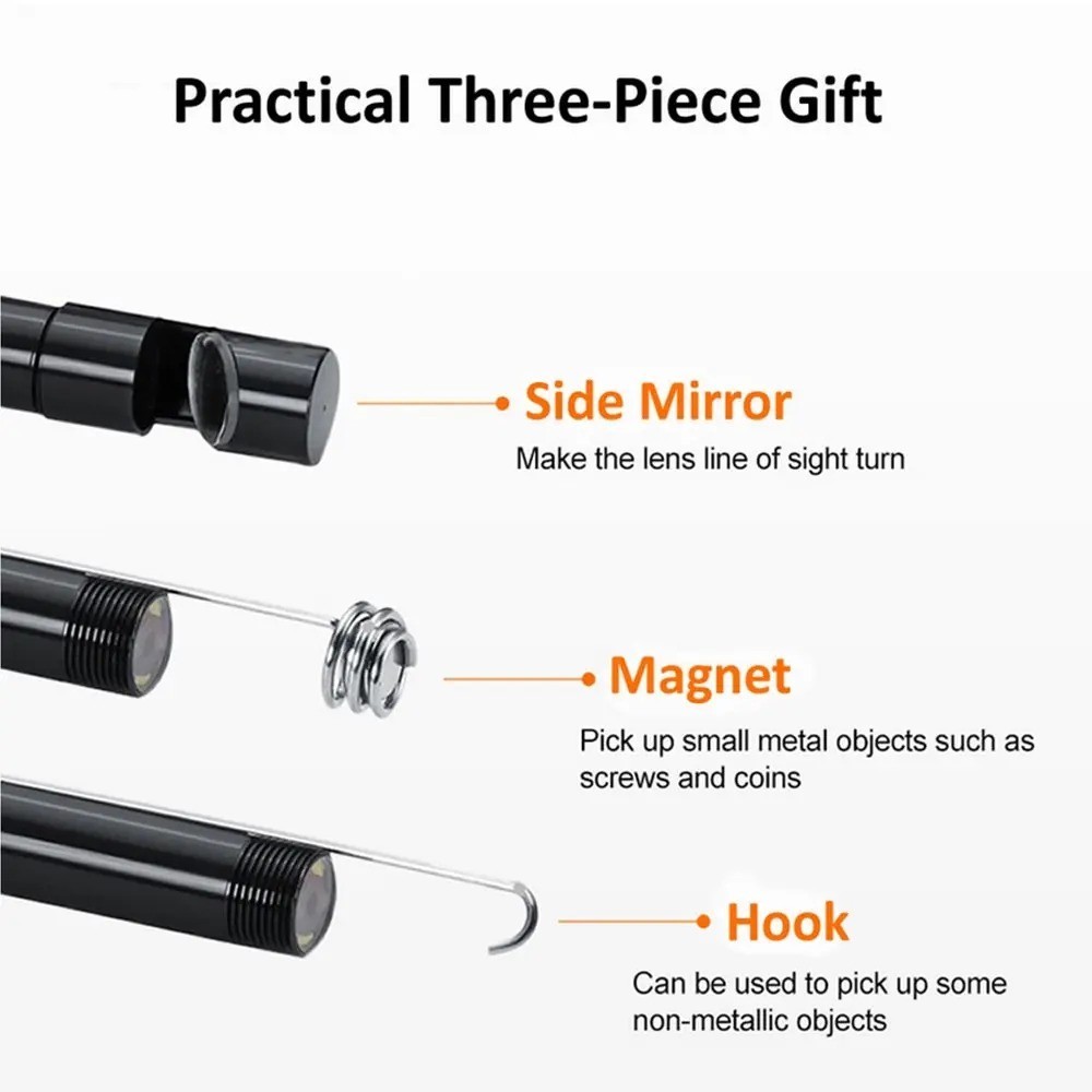 7mm HD Endoscope Inspection Camera for Hard-to-Reach Areas USB-C Android PC