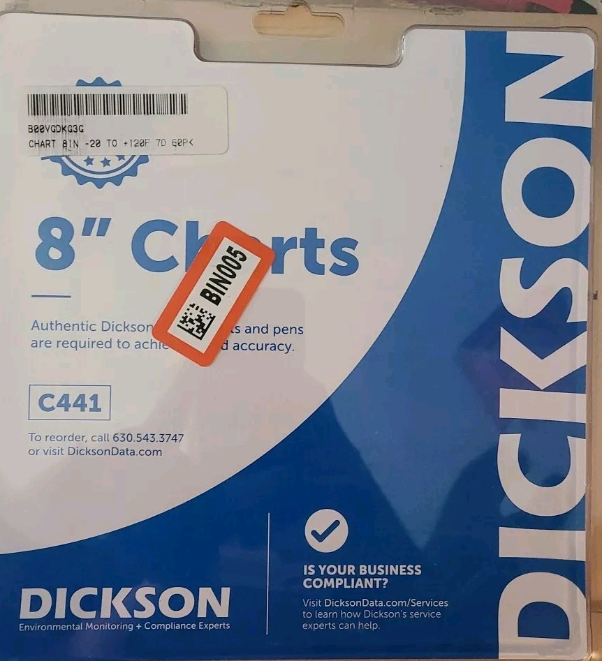 Dickson C441 Chart (Pack OF 60) -20 To 120F
