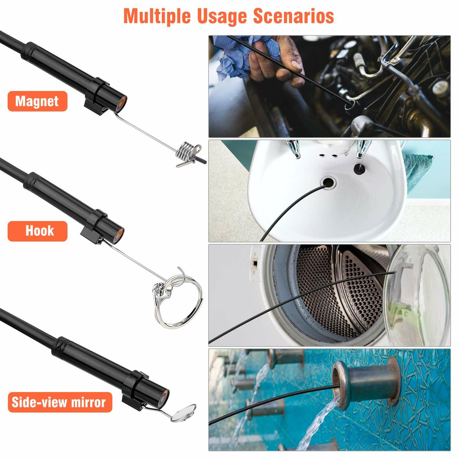 Precise Industrial Endoscope HD Camera 1080P 4.3″ Screen Borescope Inspection US