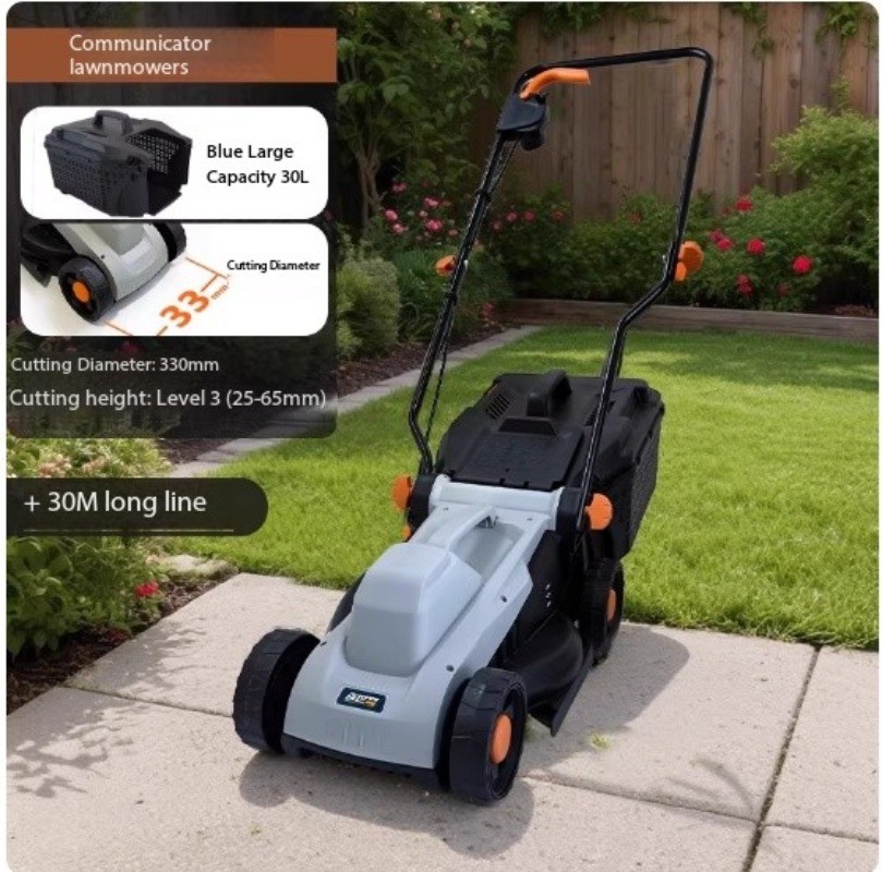 Electric Lawnmower Push-Type Lawn Mower Grass Trimmer