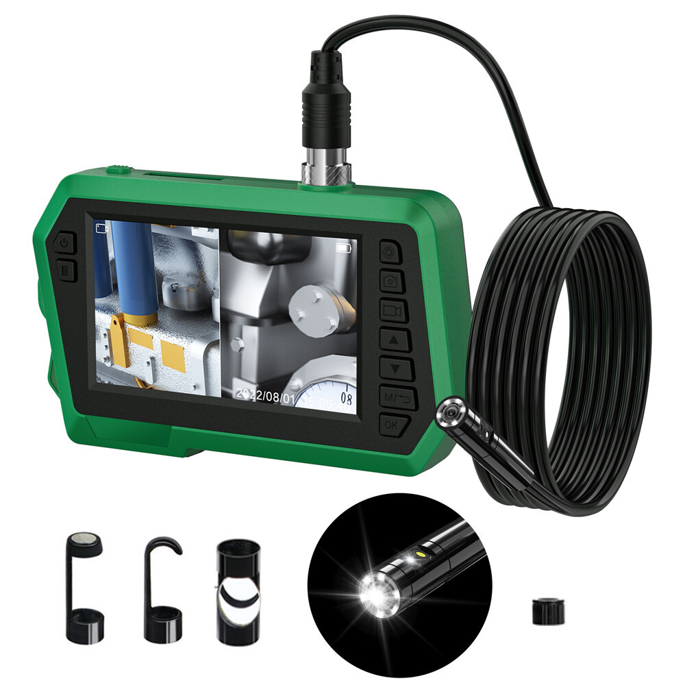5m HD 1080P Industrial Sewer Drain Endoscope 4.3inch 8mm Pipe Inspection Camera