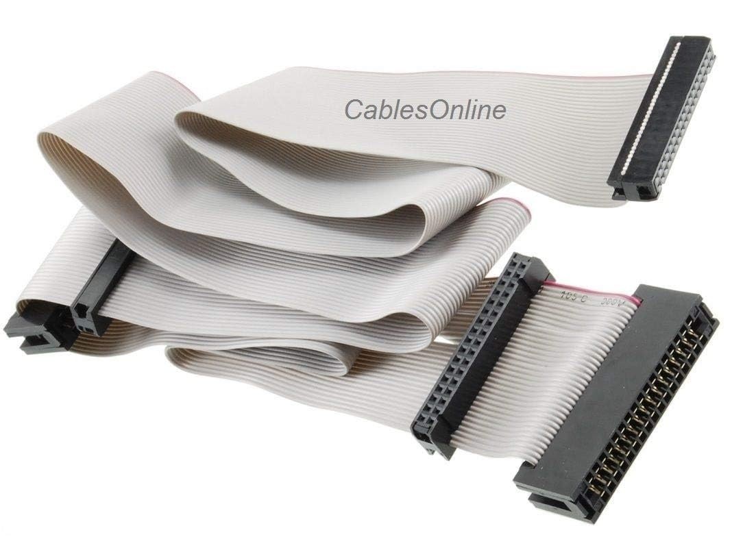 CablesOnline 24-inch Universal Floppy Drive Ribbon Cable for 3.5 or 5.25in Dr…