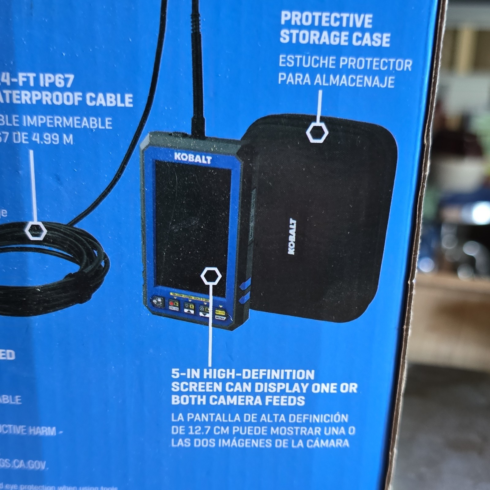 Kobalt Digital Inspection Camera 16.4ft IP67 LCD USB-C MicroSD MPN 5982649