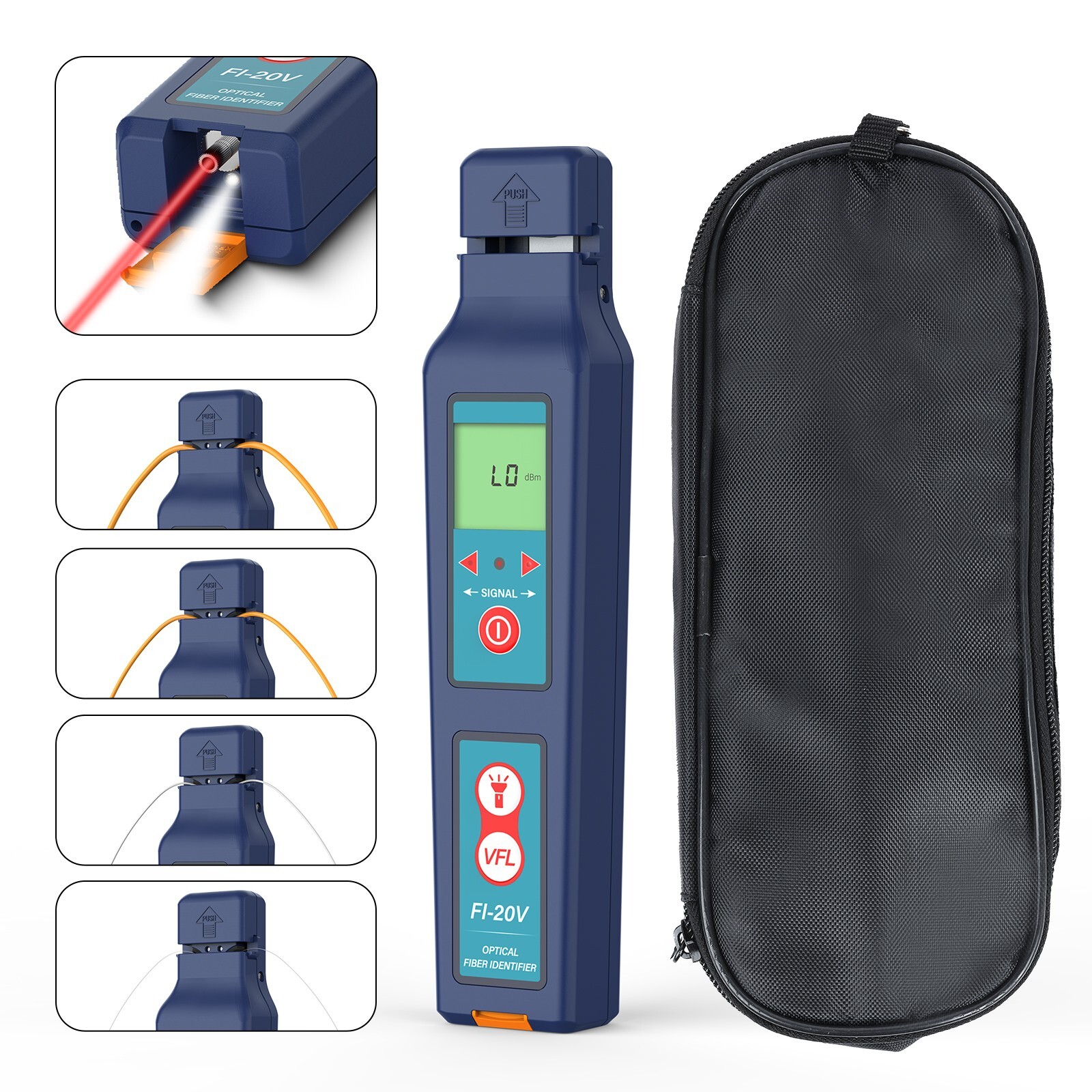 Komshine FI-20V Optical Fiber Identifier Fiber Fault Detector Fiber Cable Tester