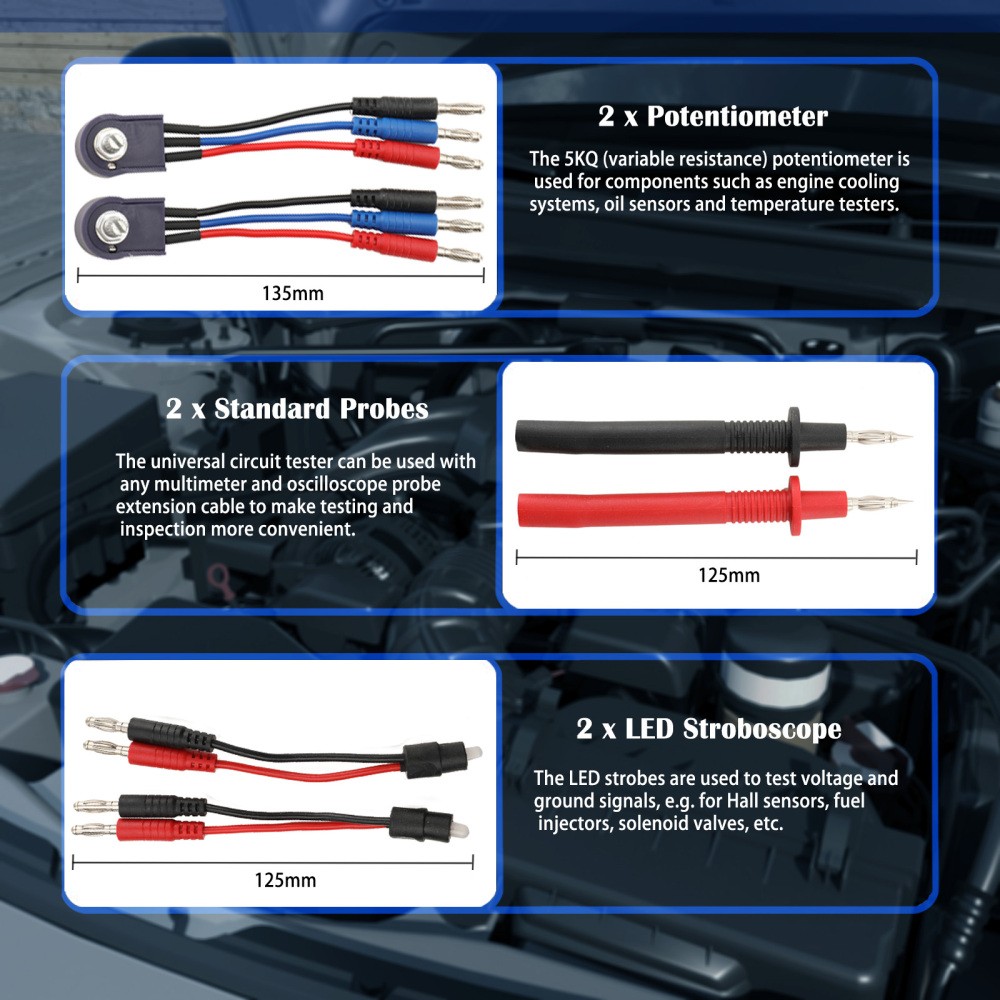 Automotive Circuit Test Lead Kit 92PCS Multi Electrical Breakout Lead Automotive