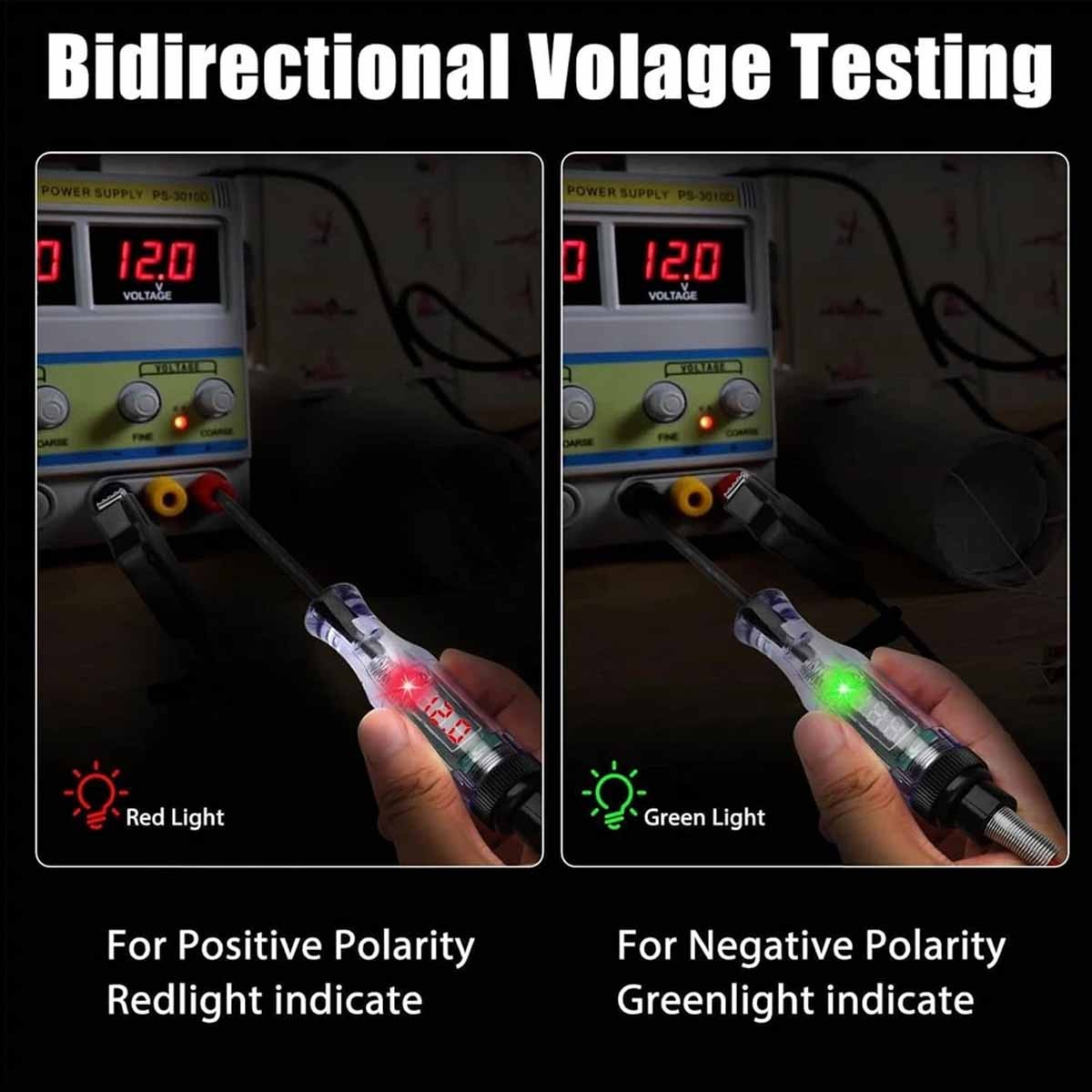 2 Digital LED Car Electric Tester for Voltage Systems, Cars, Live Wires, Fuses