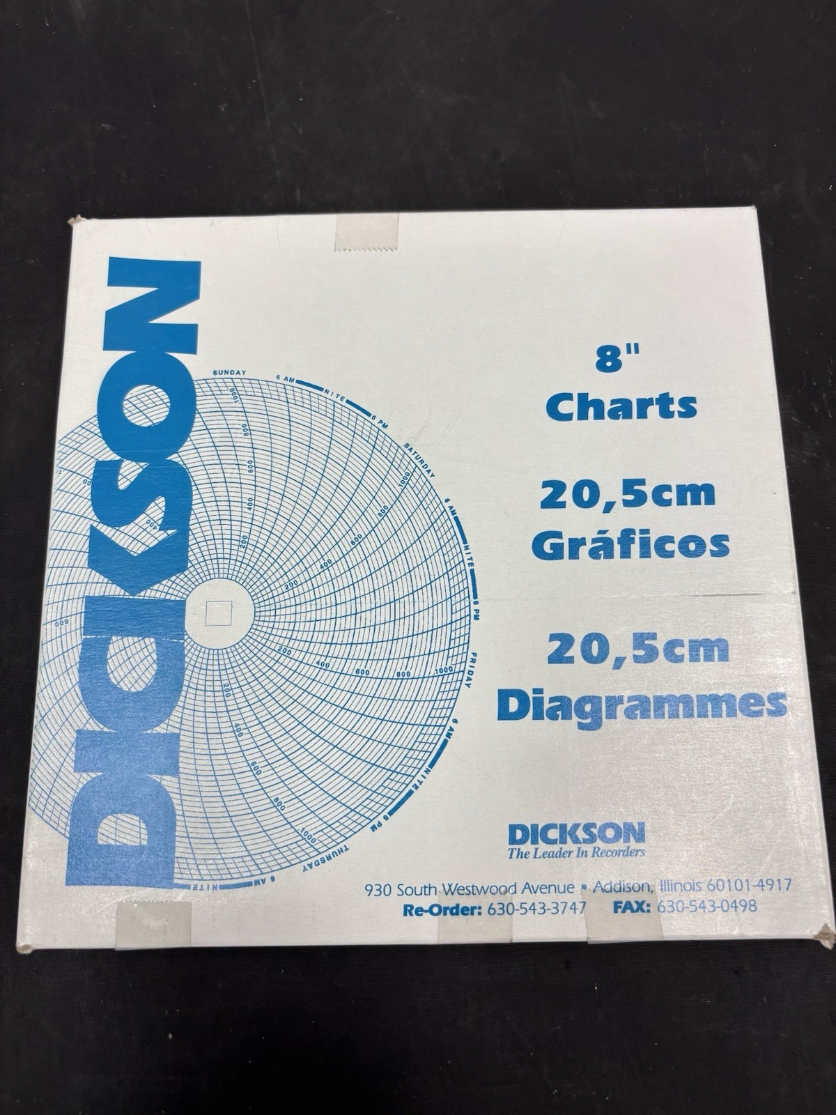 NEW Dickson 60 Pack C417 Chart: / 8 Inch / -20/120F / 7 Day