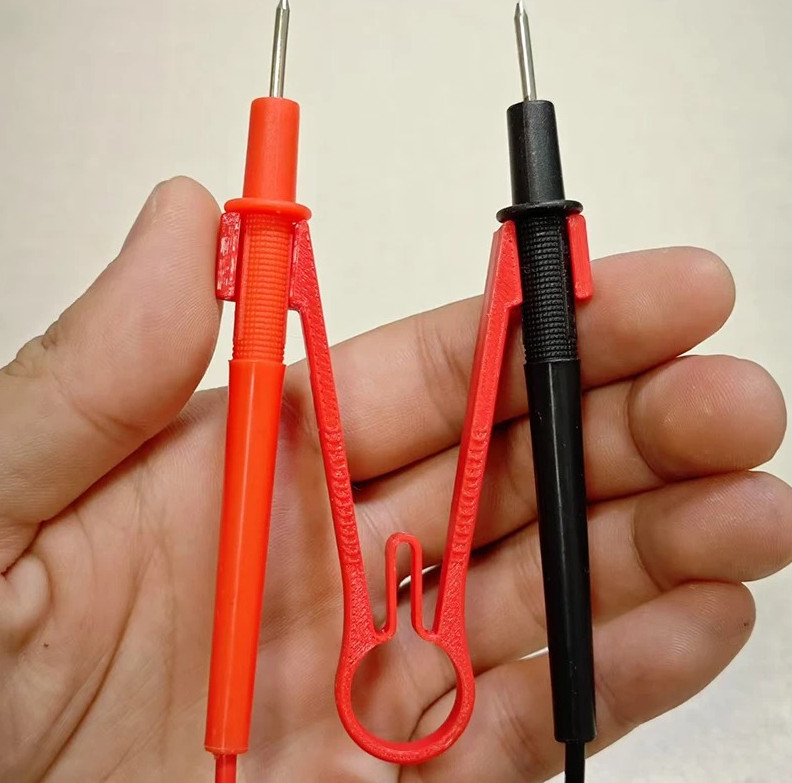 2pcs 3D-printed Multimeter Probe Holder 8mm/10mm One-Handed Electrician Tool