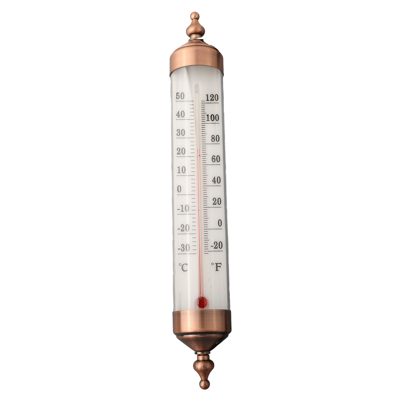 Cordless Indoor Outdoor Thermometer 10 Inch Dual Scale Steel Construction