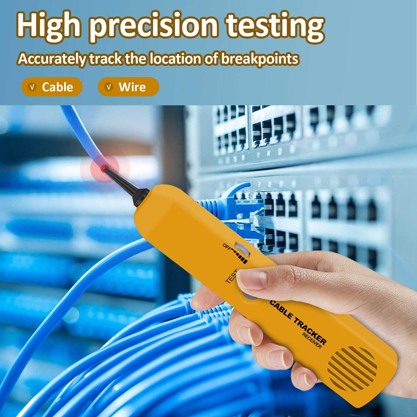 Xin Tester Wire Toner Cable Tracer, Tone Generator and Probe Kit High Orange
