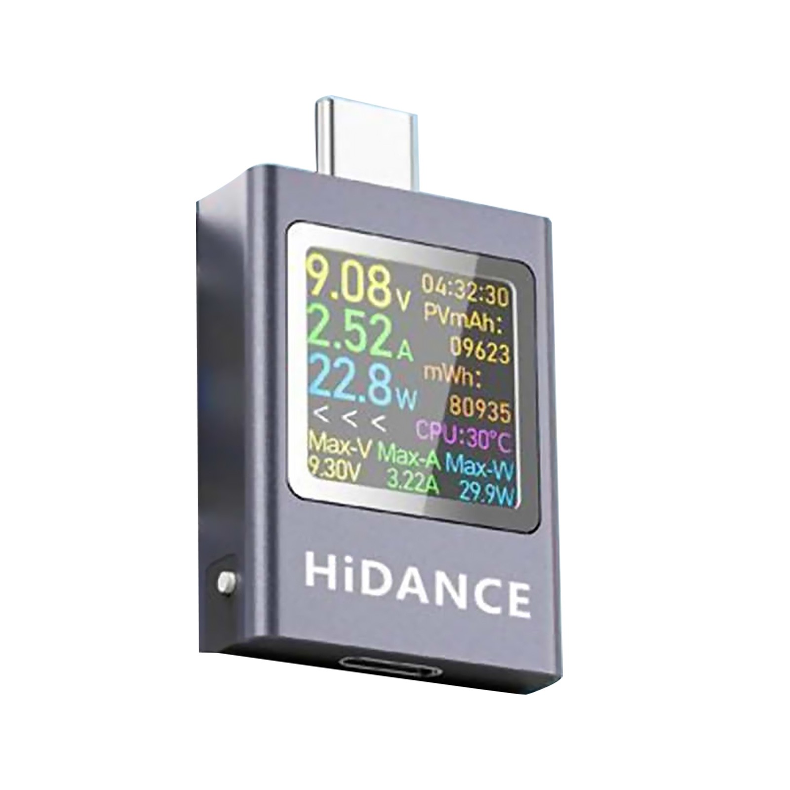 High Precision USB C Power Meter Tester Voltage Current for PD QC Fast Charge