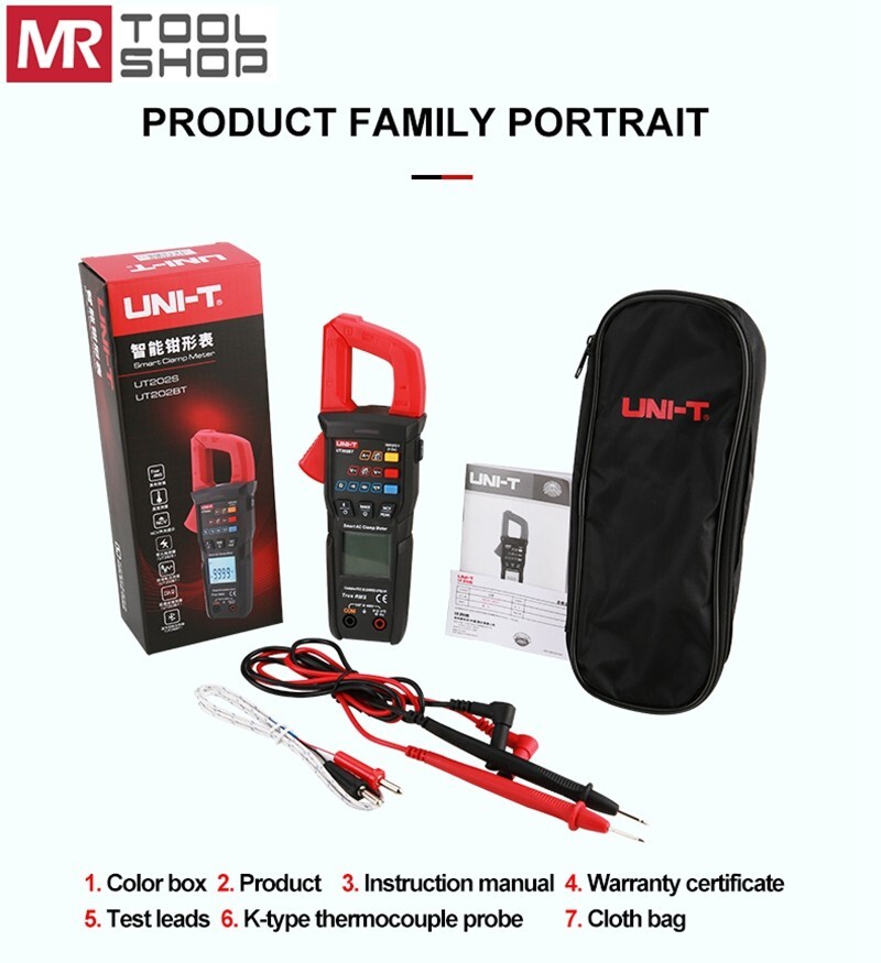 UNI-T Clamp Meter Digital Multimeter Bluetooth T-RMS L.P.F Inrush Current Tester