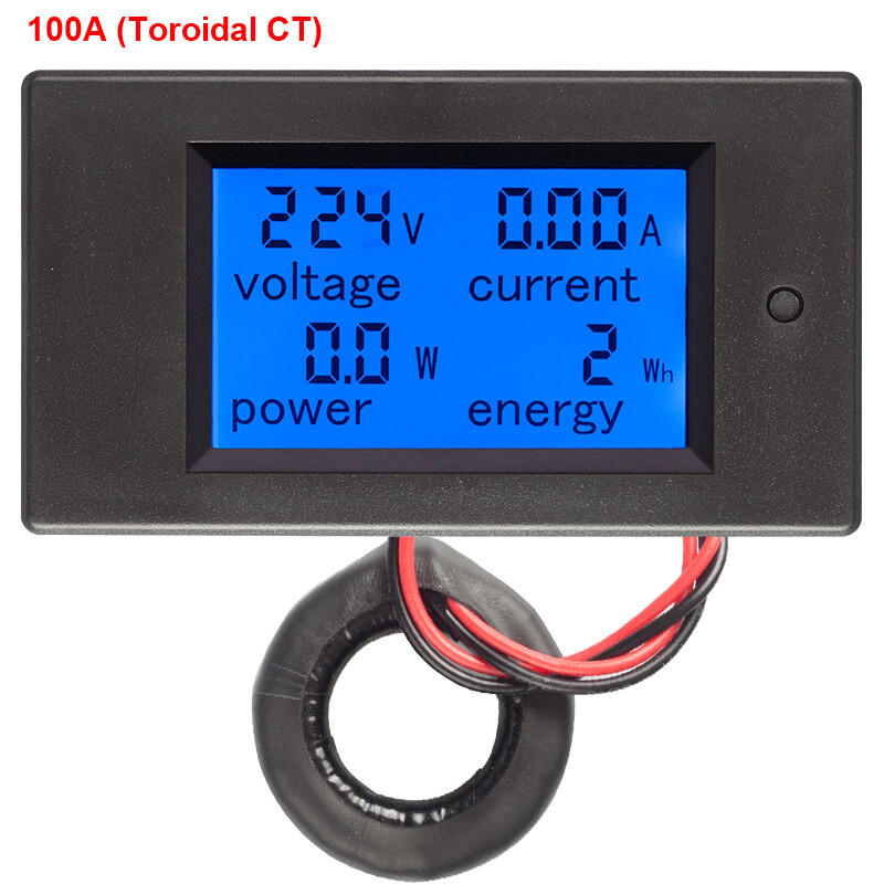 AC 20A 100A Digital Panel Meter Monitor Watt Kwh Power Energy Voltmeter Ammeter