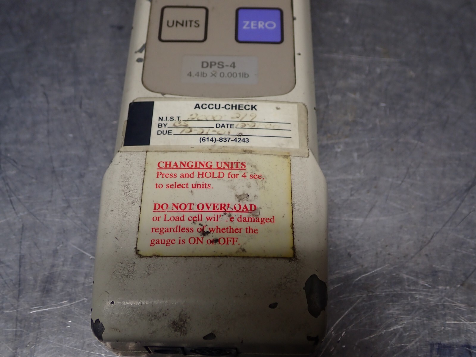 IMADA 70074 DPS-4 Digital Force Gauge 4.4lb x 0.001lb Used With Warranty