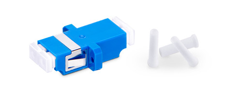 Fiber Optic Adapter/Coupler, LC to LC Duplex, Singlemode, Blue -(12 qty)-7122