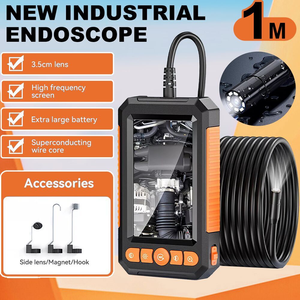 KERUI 4.3 Inch Screen 1080P Endoscope 1M IP67 Waterproof Industrial Snake Camera