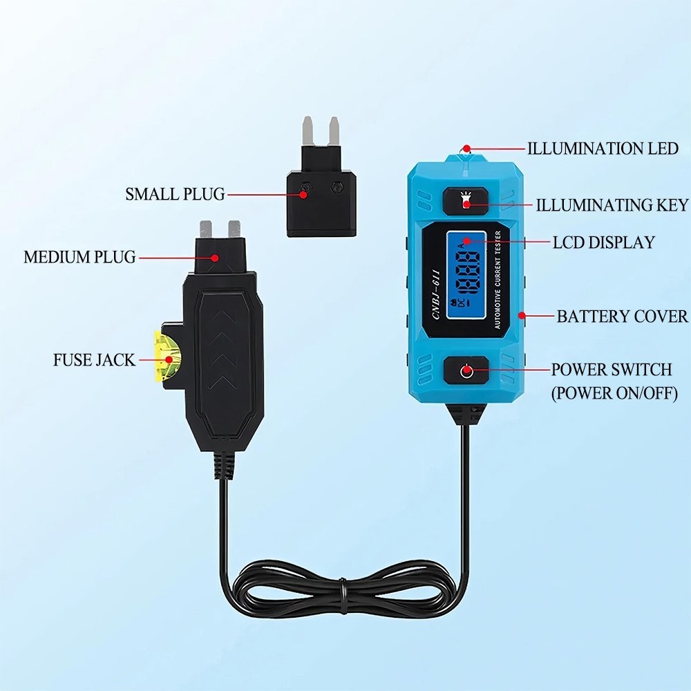 Automotive LED Car Blade Fuse Tester Fuse Leakage for Current Check CNBJ-611