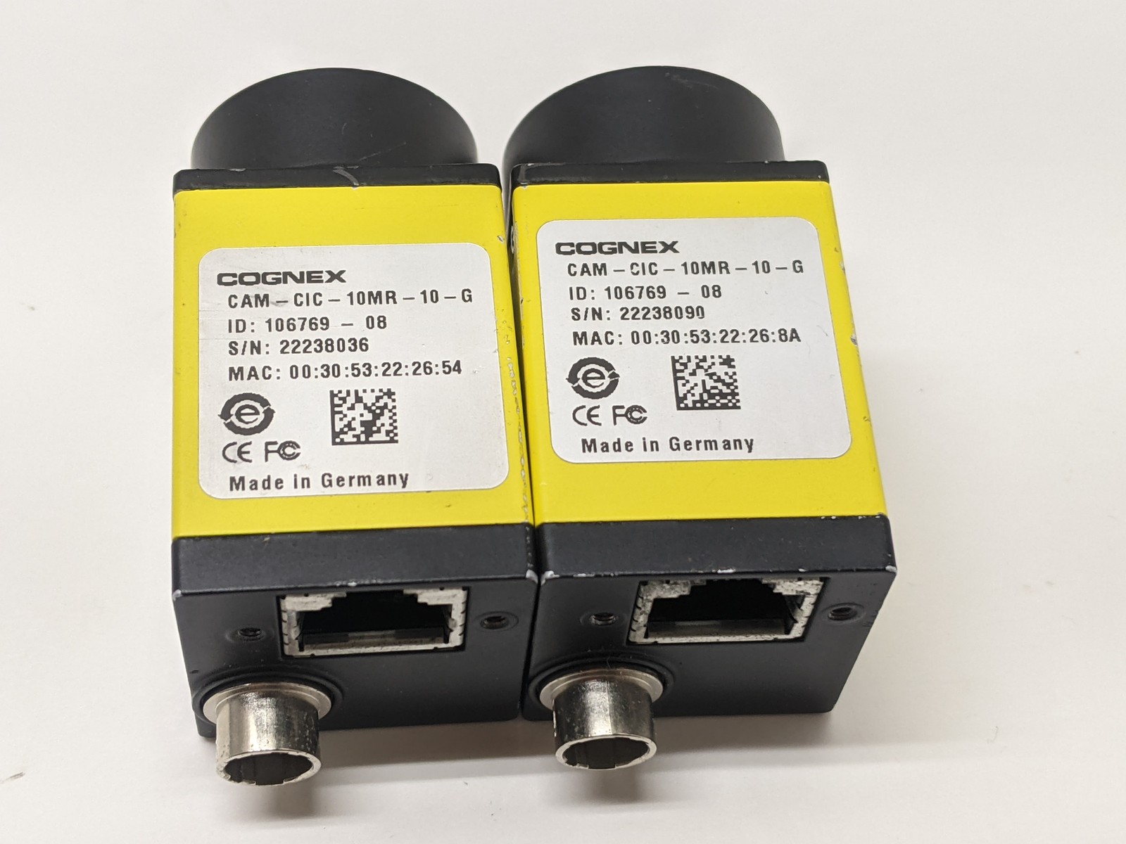 Cognex CAM-CIC-10MR-10-G 10MP GIGE C-Mount Industrial Cameras Lot of 2