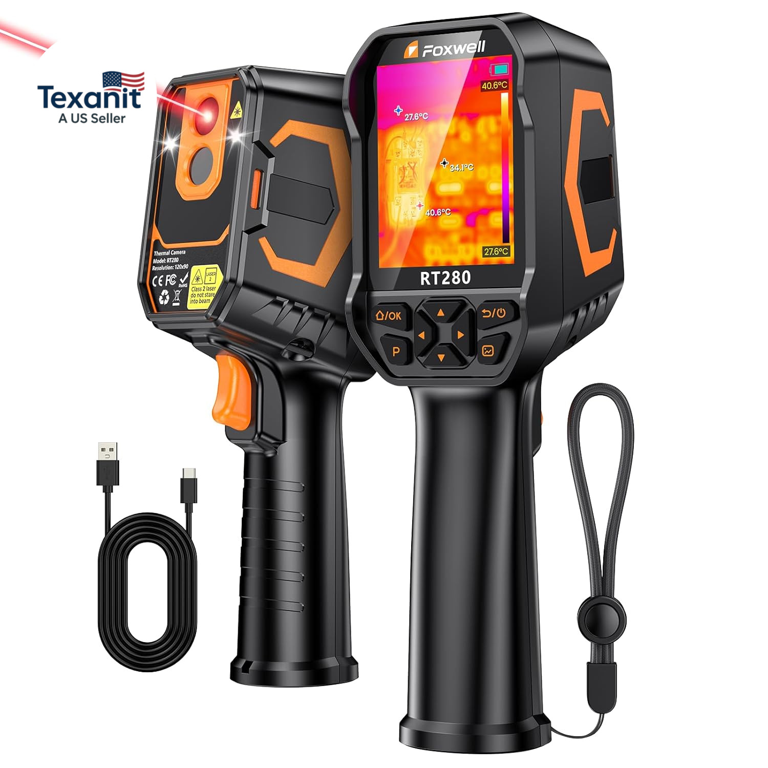 RT280 Thermal Imaging Camera, 320 X 240 2.8″ LCD Screen Thermal Camera, TISR Res