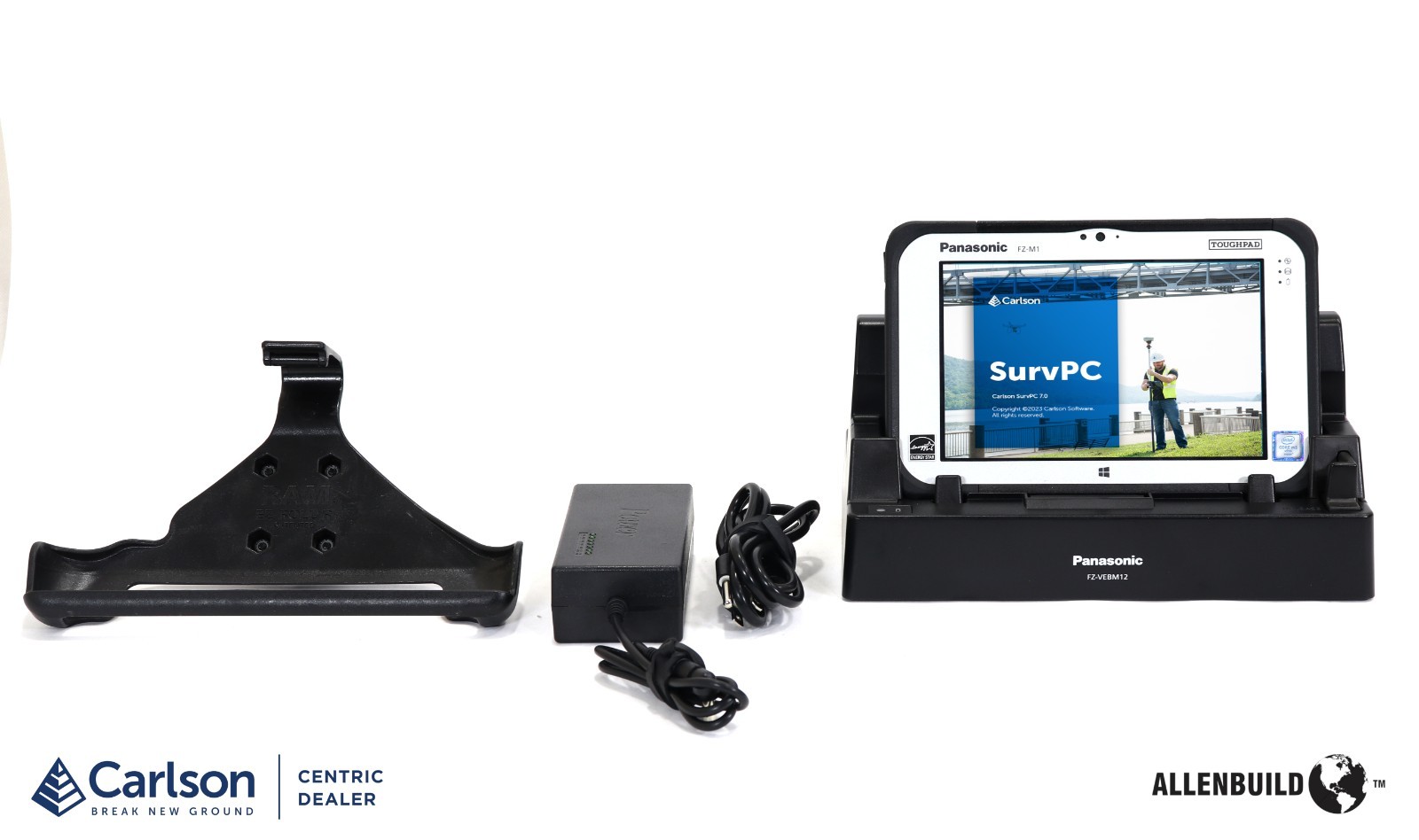 Panasonic Toughpad FZ-M1 Rugged Tablet with Carlson SurvPC 7