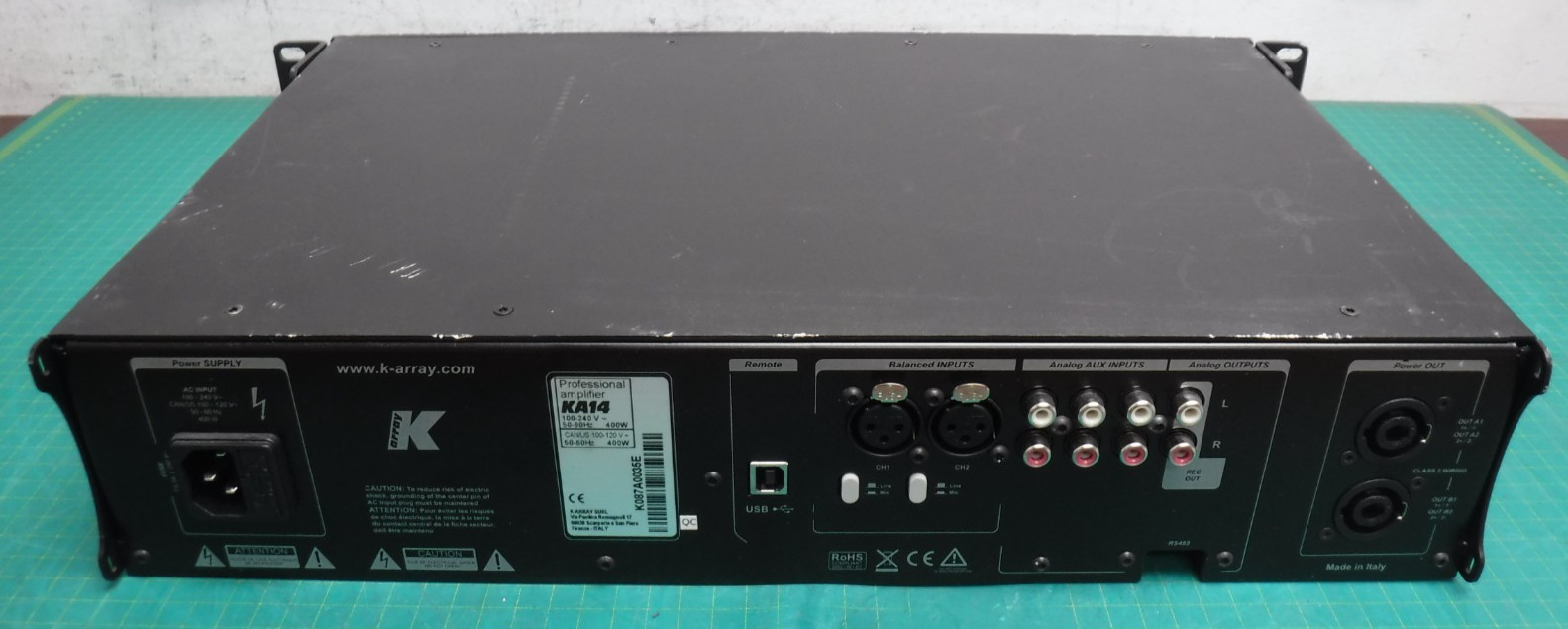 K-ARRAY KA14 2 CHANNEL Power Amplifier (Fully Functional)