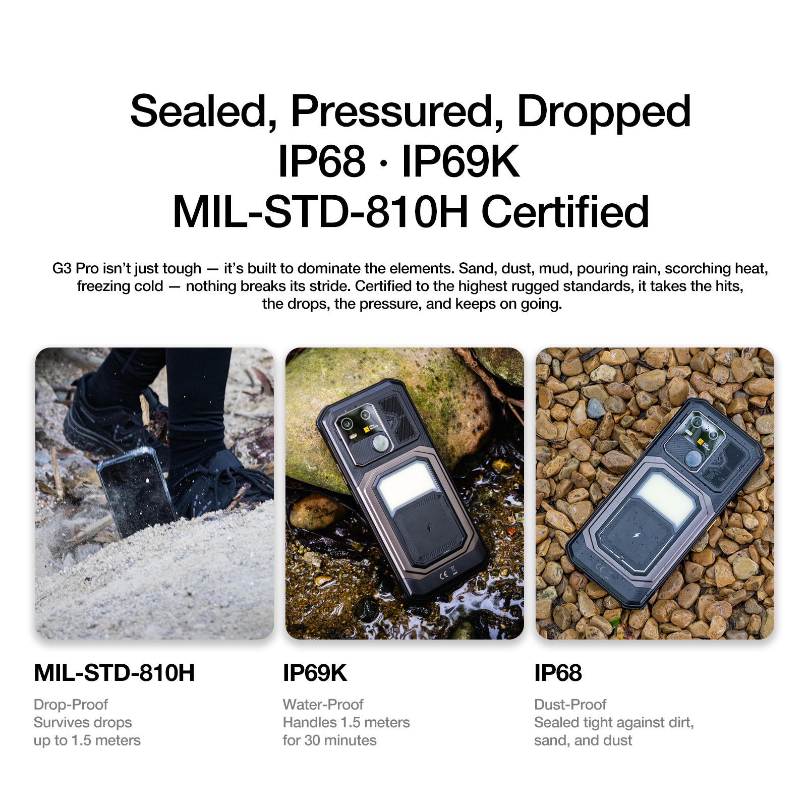 AGM G3 PRO Rugged Smartphone 12GB+512GB 10000mAh Battery 512x 384 Resolution