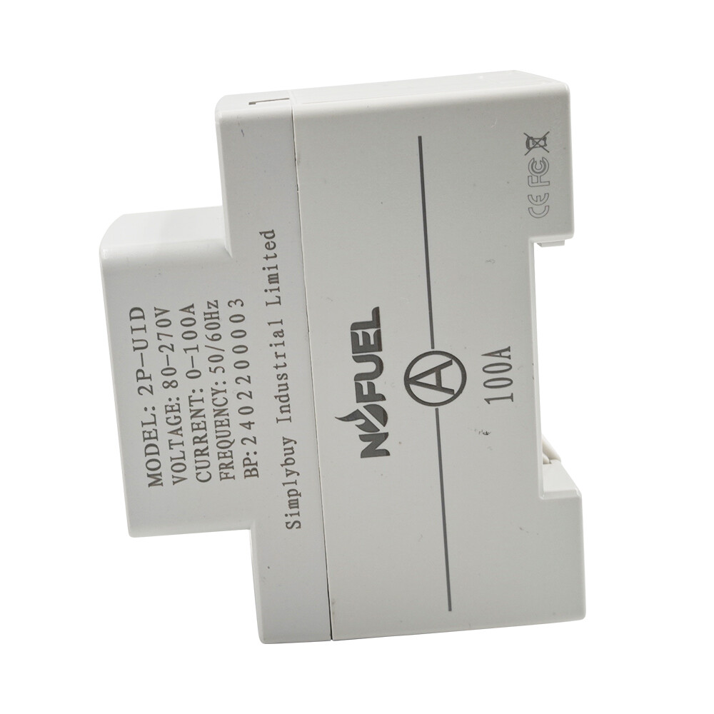 Electric Power Meter Monitor Watt Power KWH Din Rail AC 110V 220V 100A Voltmeter