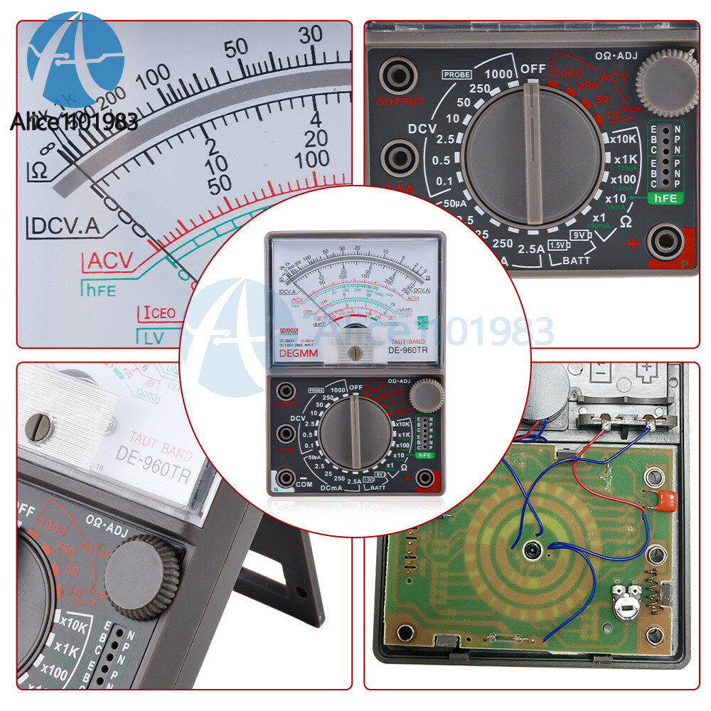 AC DC 1000V Pointer Type Analog Multimeter Meter Voltage Current Resistance