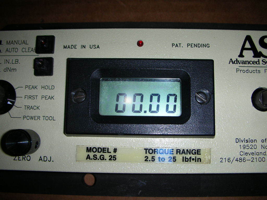 ASG Jergens ASG25 25in-lb 28.25 DN.m 1/4″ DIGITAL TORQUE TESTER ASG 25 USA!!