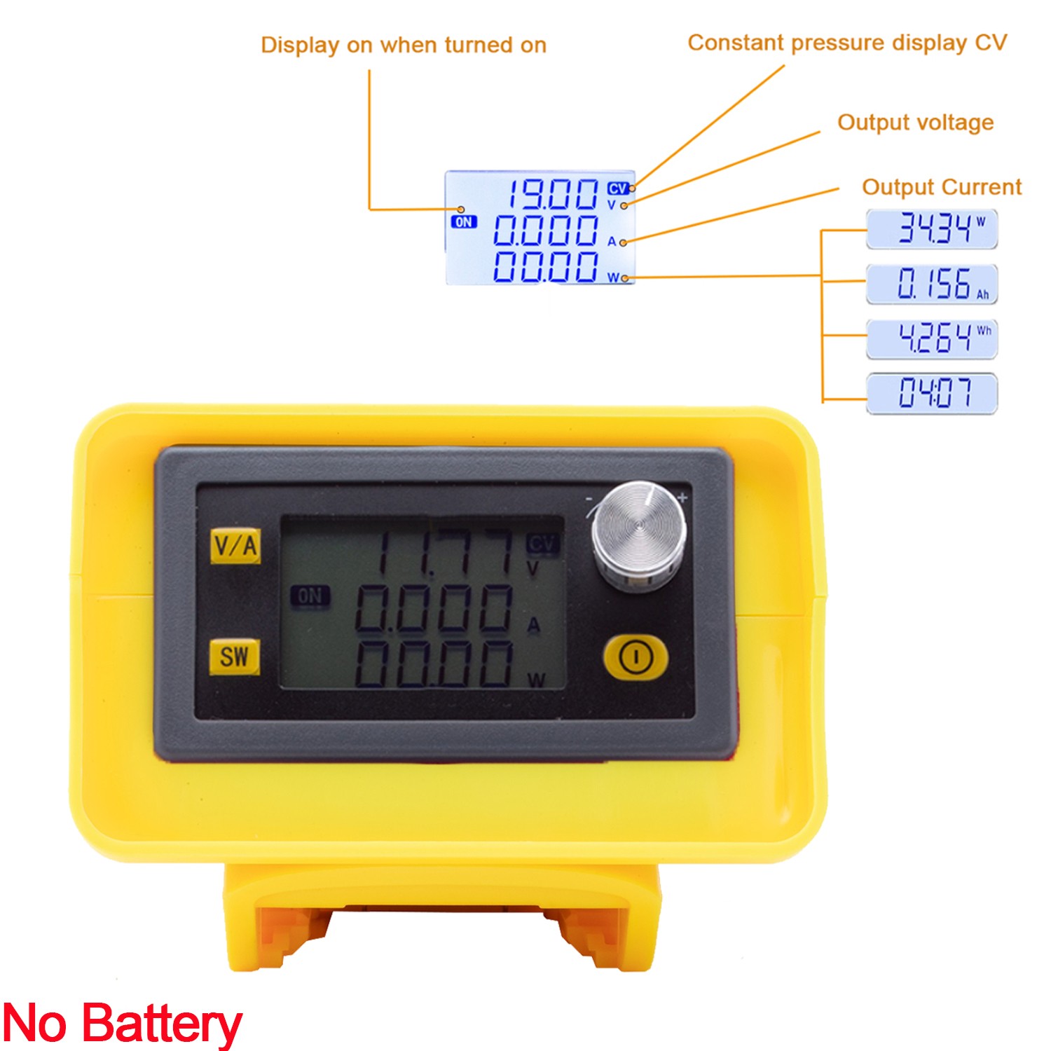 Adjustable Voltage Portable DC Power Supply For Dewalt 18V/20V Li-Ion Battery