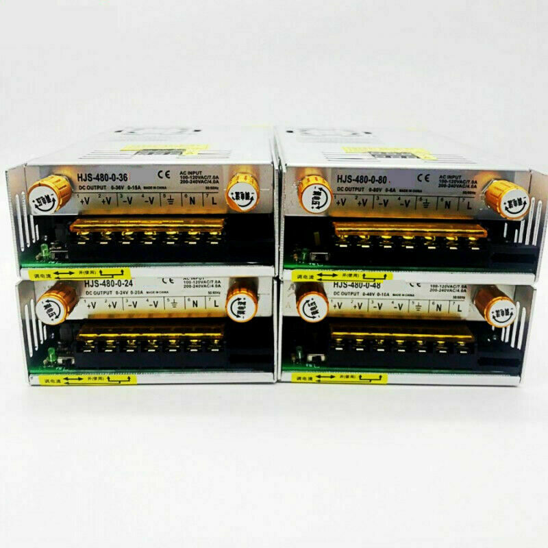 Power 480W Supply Adjustable Current limit 12V 24V 36V 48V 60V 80V 120V