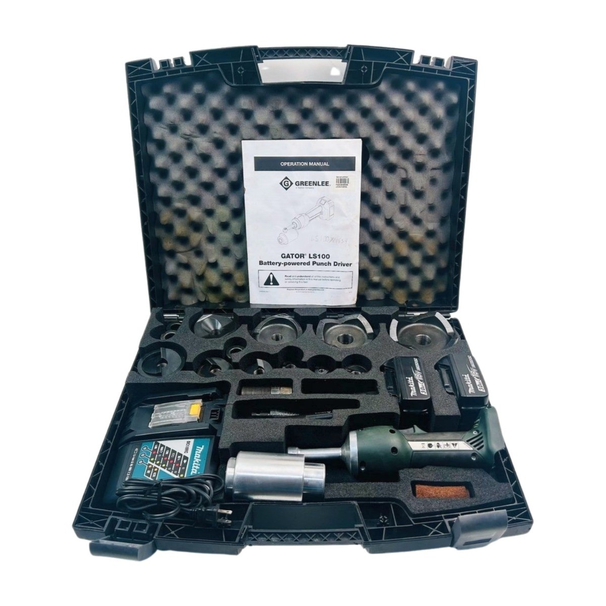 Greenlee LS100X11SS4 Intelli-Punch 11-Ton Cordless Hydraulic Knockout Set