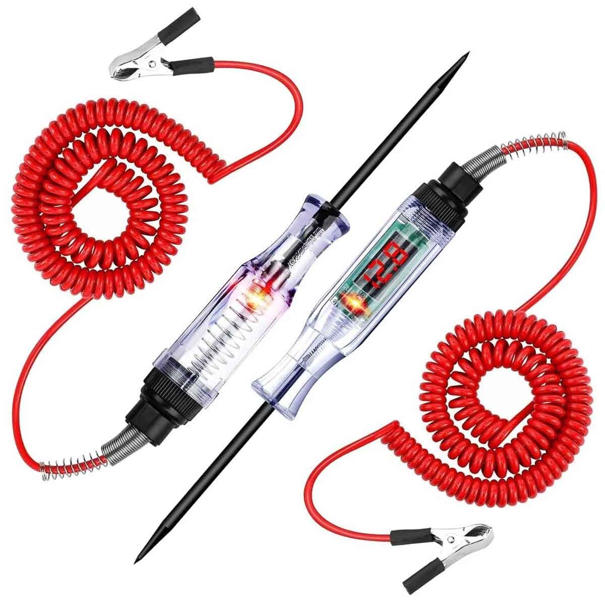 2 Digital LED Car Electric Tester for Voltage Systems, Cars, Live Wires, Fuses