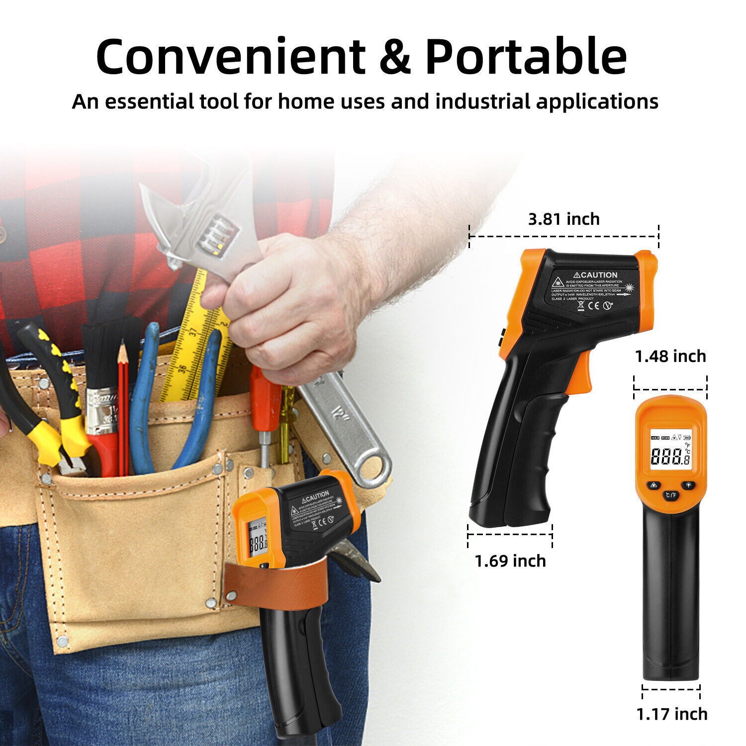 IR Infrared Laser Thermometer Temperature Gun Temp Measurement Meter Cooking US