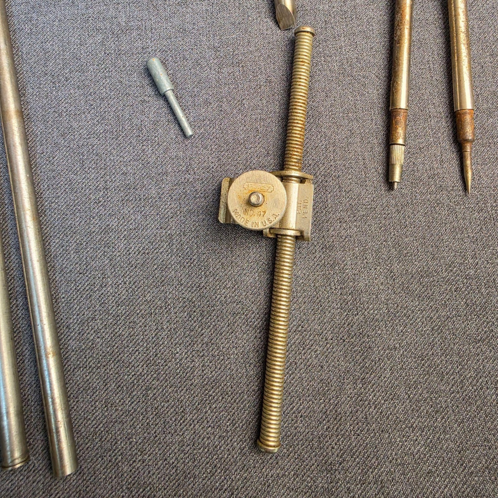 Vintage Starrett No.196 Dial Test Indicator Machinist Tool Set Made In USA Steel