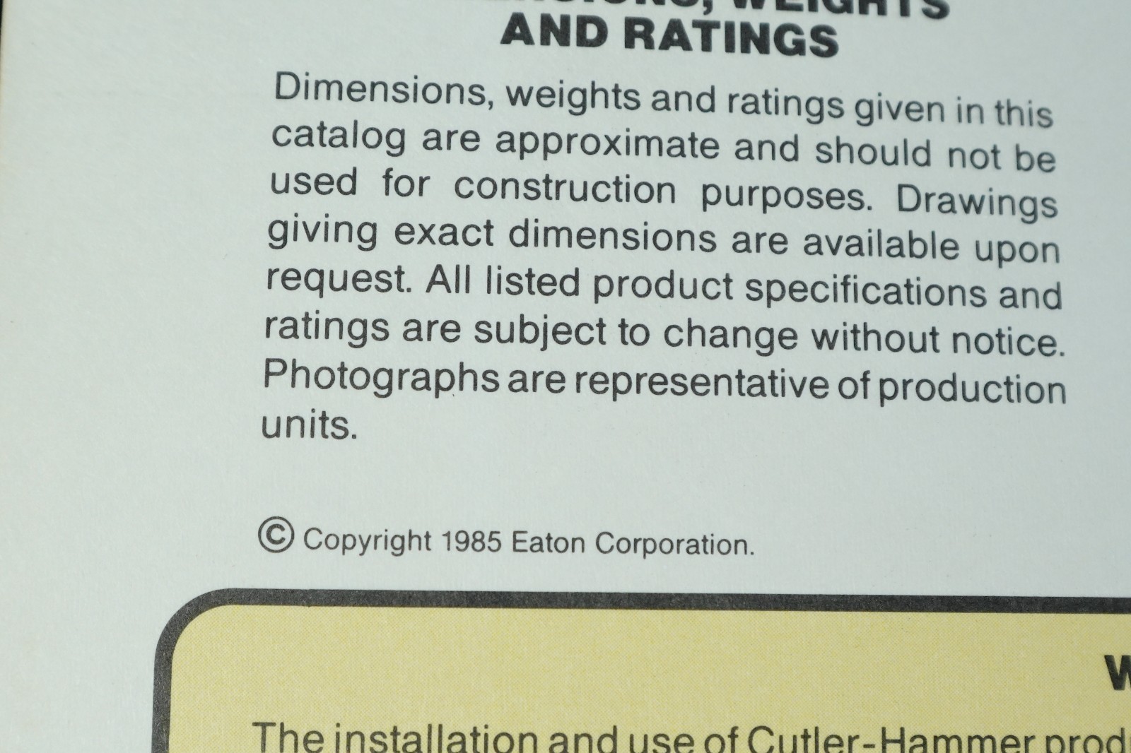 Cuttler-Hammer Sensor/Limit Switch Catalog 1985 Vintage Eaton Corp