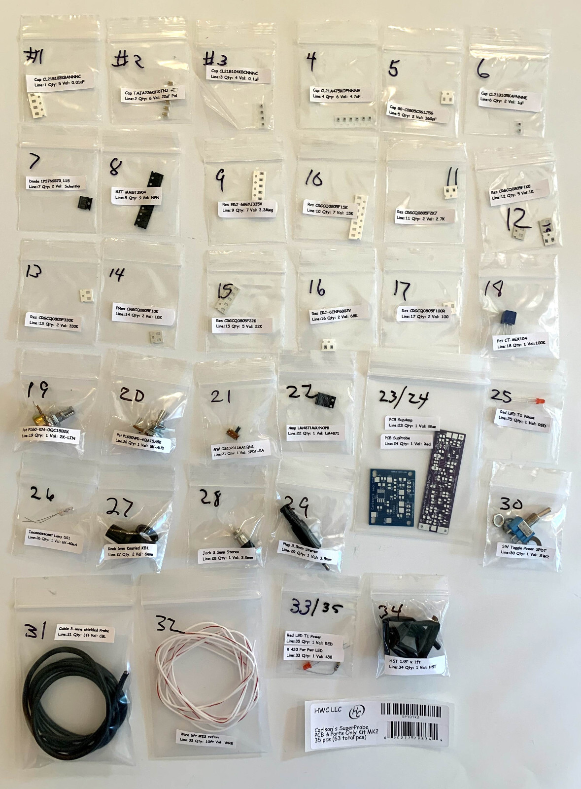 New with More Parts Mr Carlson’s MK2 Super Probe From YouTube 2 PCB DIY SMD Kit