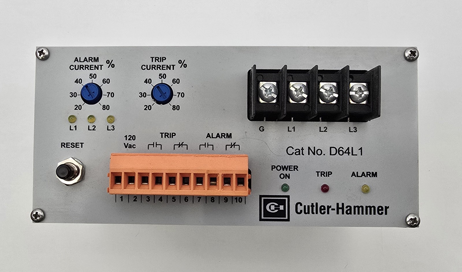 Cutler Hammer D64L1A-35 Current Limit Line Insulation Monitor 35mA