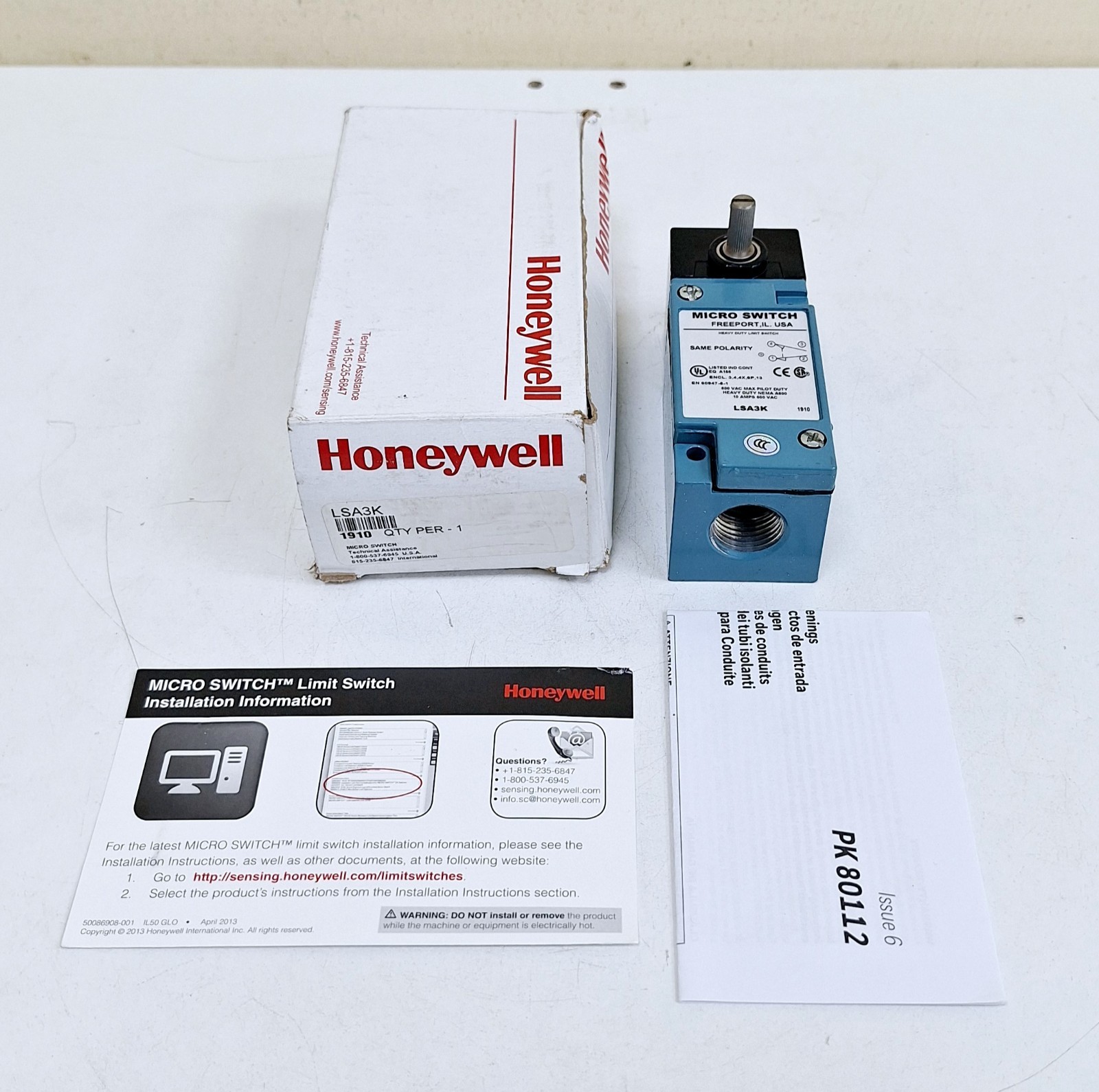 Honeywell Micro Switch LSA3K Heavy Duty Limit Switch 600VAC