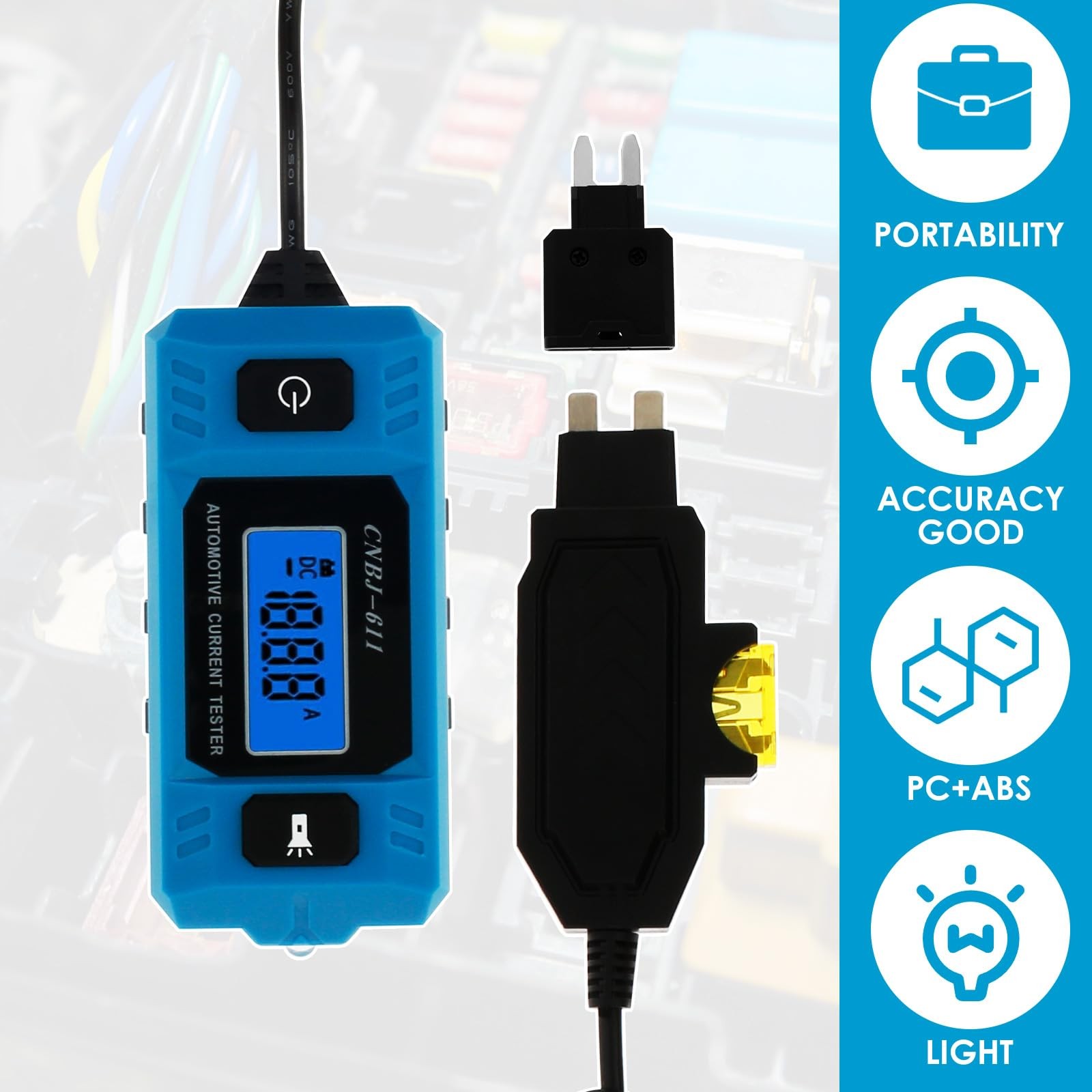 Automotive Circuit Fault Probe Tester, 20A 48V High-Precision Car Fuse Tester…