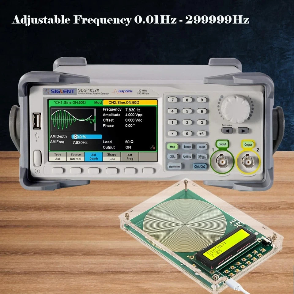 Adjustable Frequency Generator for Healing (0.01Hz-299Khz), 7.83Hz Schumann Reso
