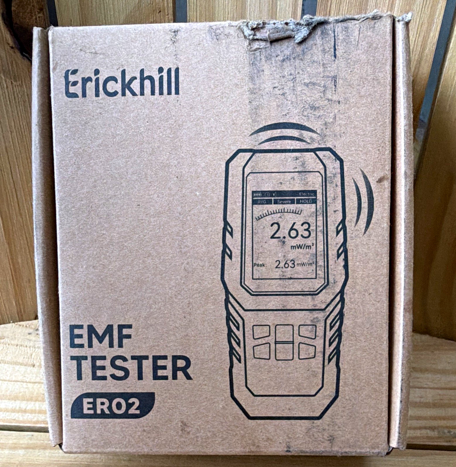 Erickhill ER02 EMF Meter Triple Axis 50Hz-3.5GHz w/ USB Cable & Manual
