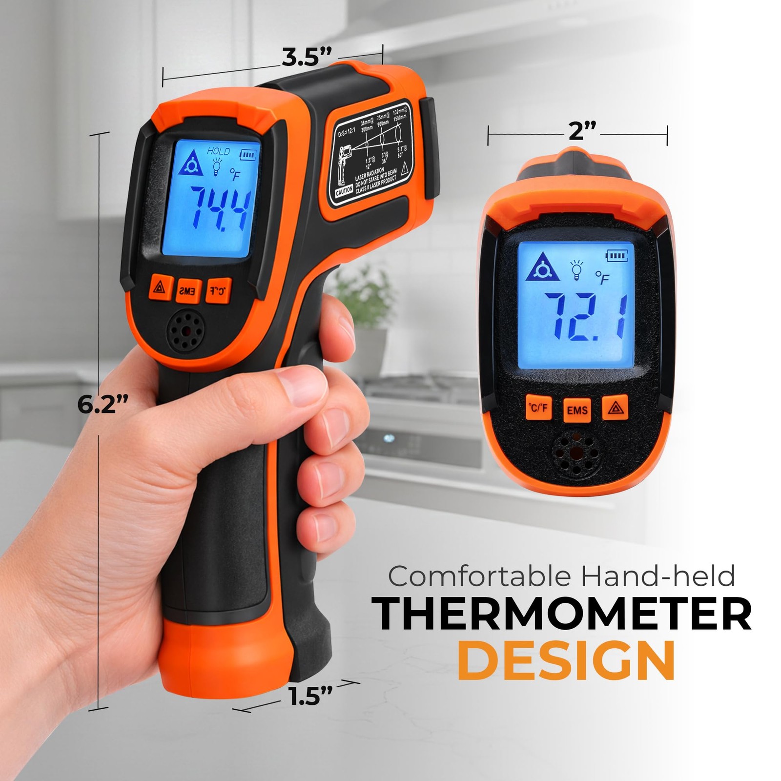 Infrared Temperature Gun – Handheld Surface Infrared Thermometer for Griddle,…
